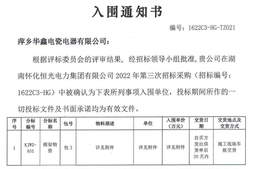 入圍通知書